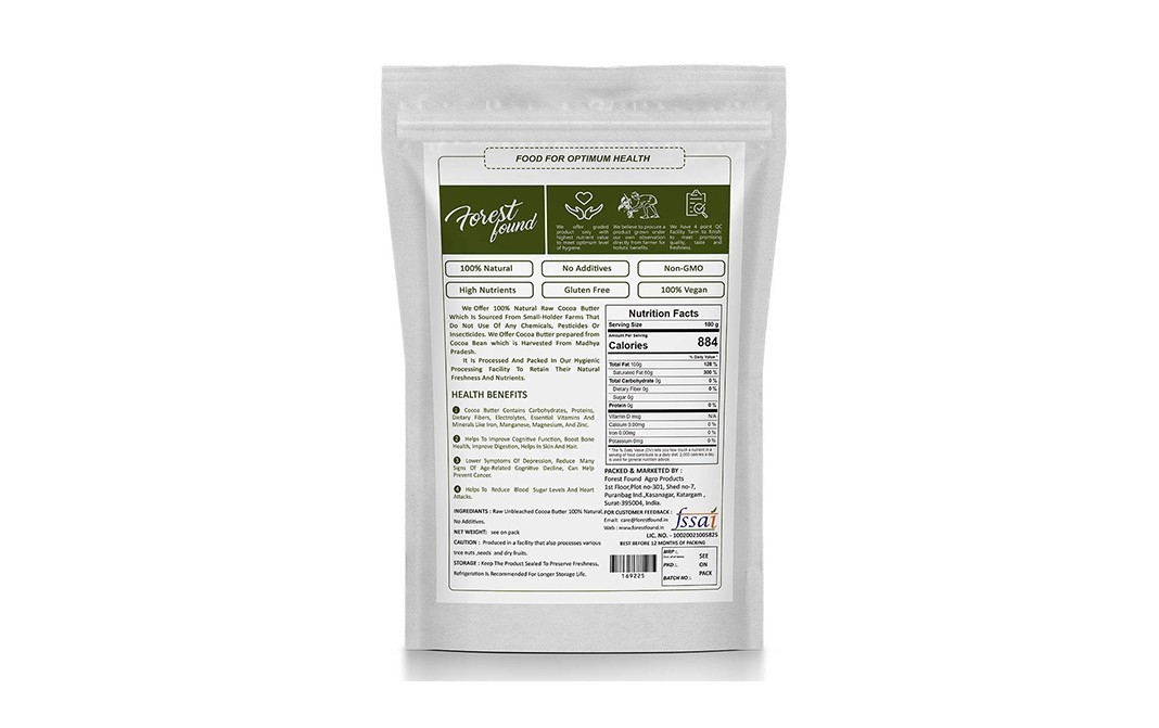 Forest Found Artisanal Cocoa Butter    Pack  150 grams
